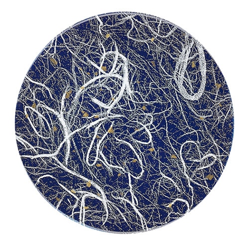 福井クラフト 耐熱φ150寿司皿 雲竜ブルー 12042980 1個（ご注文単位1個）【直送品】