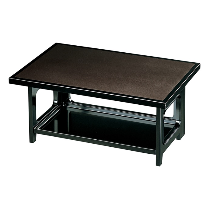 福井クラフト お膳　木製飛龍膳　片面タイプ ウルミタタキ渕黒　足付セット 14000080 1個（ご注文単位1個）【直送品】