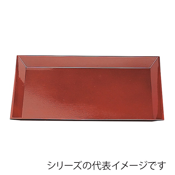 福井クラフト 長角トレー　尺1　羽反布目盆 溜SL 15020110 1枚（ご注文単位1枚）【直送品】