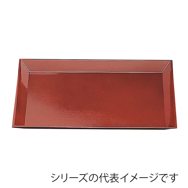 福井クラフト 長角トレー　尺2　羽反布目盆 溜SL 15020120 1枚（ご注文単位1枚）【直送品】