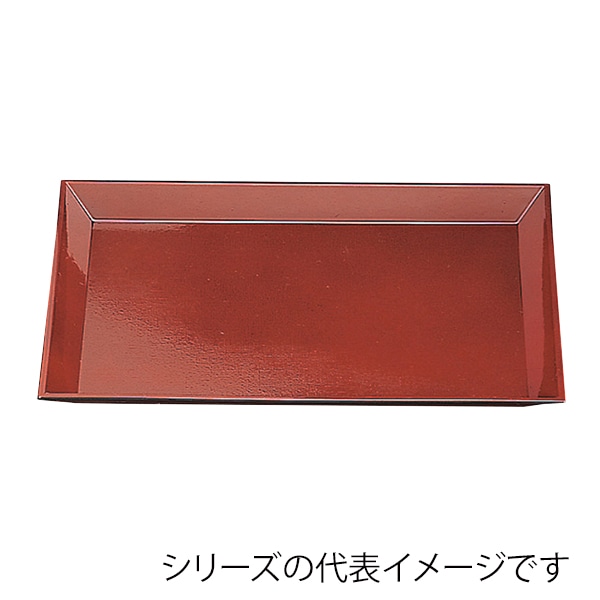 福井クラフト 長角トレー　尺3　羽反布目盆 溜SL 15020130 1枚（ご注文単位1枚）【直送品】