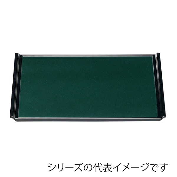 福井クラフト 長角トレー　尺4　フライト盆 グリーンパール毘沙門天塗 15053250 1枚（ご注文単位1枚）【直送品】