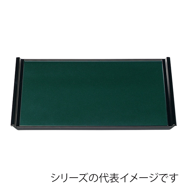 福井クラフト 長角トレー　尺6　フライト盆 グリーンパール毘沙門天塗 15053260 1枚（ご注文単位1枚）【直送品】