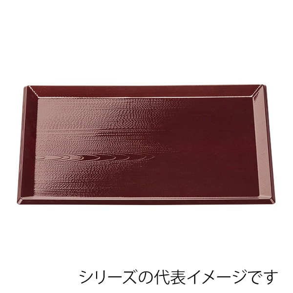 福井クラフト 長角トレー　尺2　利休盆 溜天黒 15235620 1枚（ご注文単位1枚）【直送品】