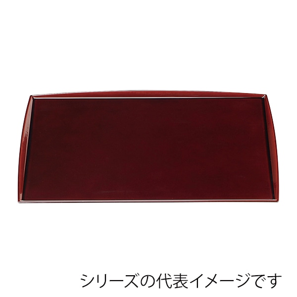 福井クラフト 長角トレー　尺3　わたらせ盆 溜毘沙門天塗 16011890 1枚（ご注文単位1枚）【直送品】