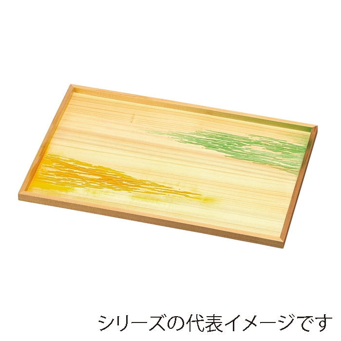 福井クラフト 木製長角盆　尺4　長角御神前盆 雲海クリアー仕上 16915230 1枚（ご注文単位1枚）【直送品】