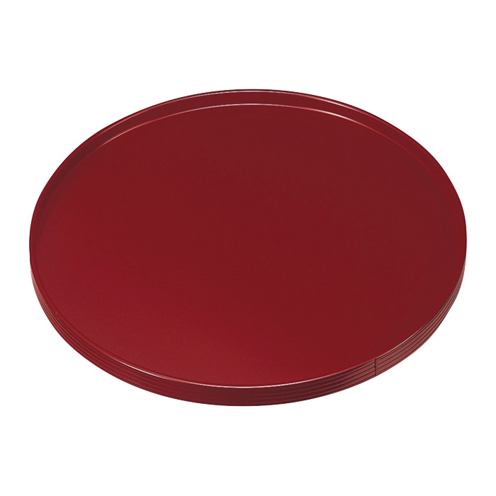 福井クラフト 木製丸盆　尺0 吟朱 17250060 1枚（ご注文単位1枚）【直送品】