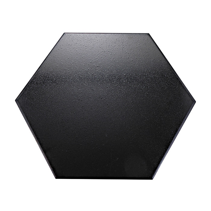 福井クラフト 敷マット　39cm　六角プレート 溜毘沙門天塗／黒乾漆 17411620 1枚（ご注文単位1枚）【直送品】