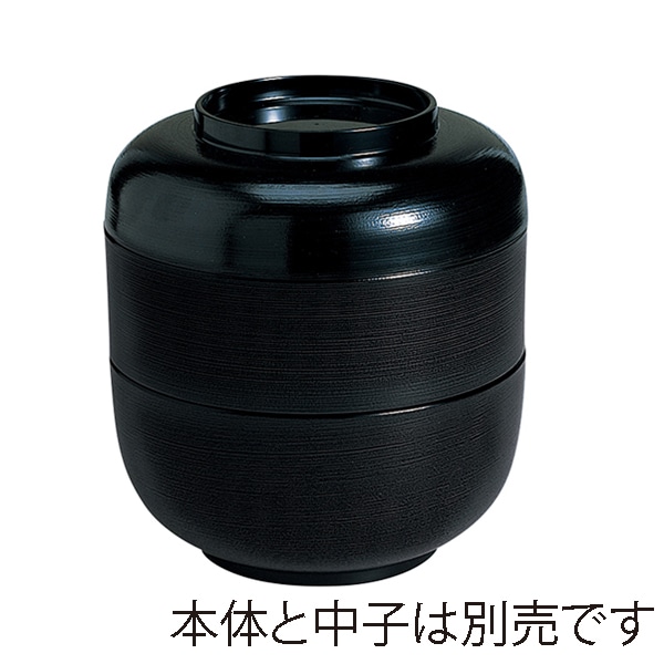 福井クラフト 太呂花弁当 蓋 黒ハジキ刷毛目 内朱 21002951 1個(ご注文単位1個)【直送品】