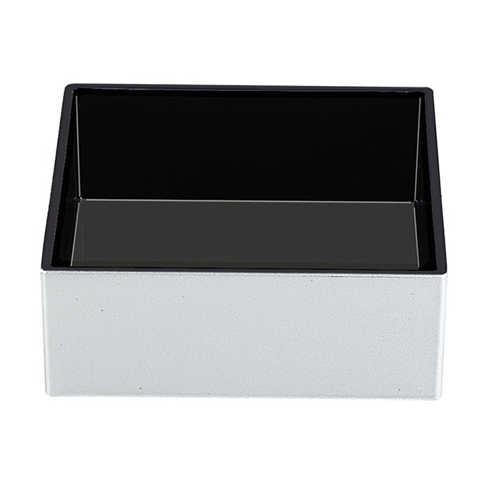 福井クラフト 8.5寸長角 システムオードブル 中子1個 銀 内黒 21003690 1個(ご注文単位1個)【直送品】