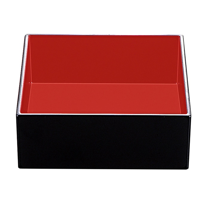 福井クラフト 8.5寸長角 システムオードブル 中子1個 黒 内朱天黒 21003720 1個(ご注文単位1個)【直送品】