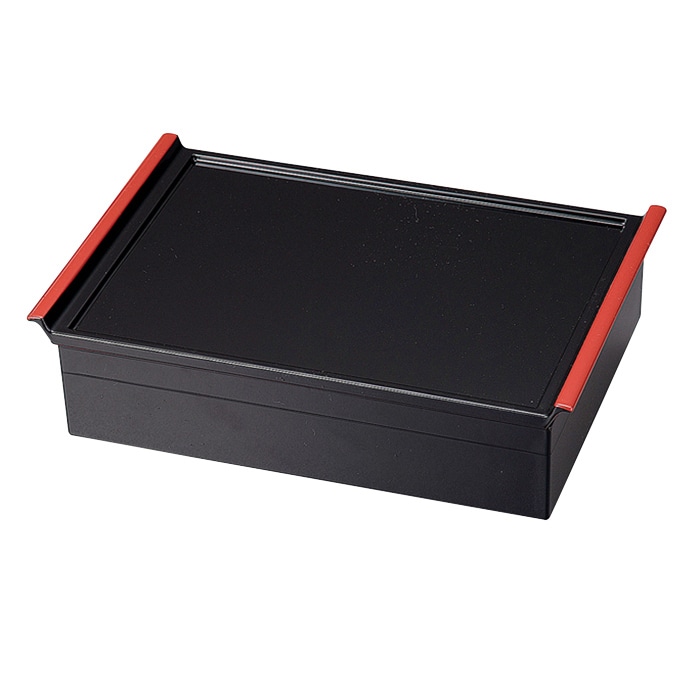 福井クラフト 22cmフライトカスタートレー 盆蓋兼用 黒天朱 21011420 1個(ご注文単位1個)【直送品】