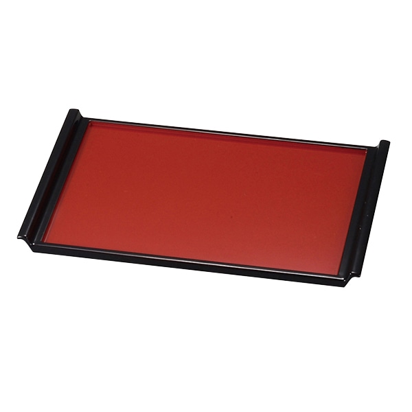 福井クラフト 22cmフライトカスタートレー　盆蓋兼用 朱天黒 21011430 1個（ご注文単位1個）【直送品】