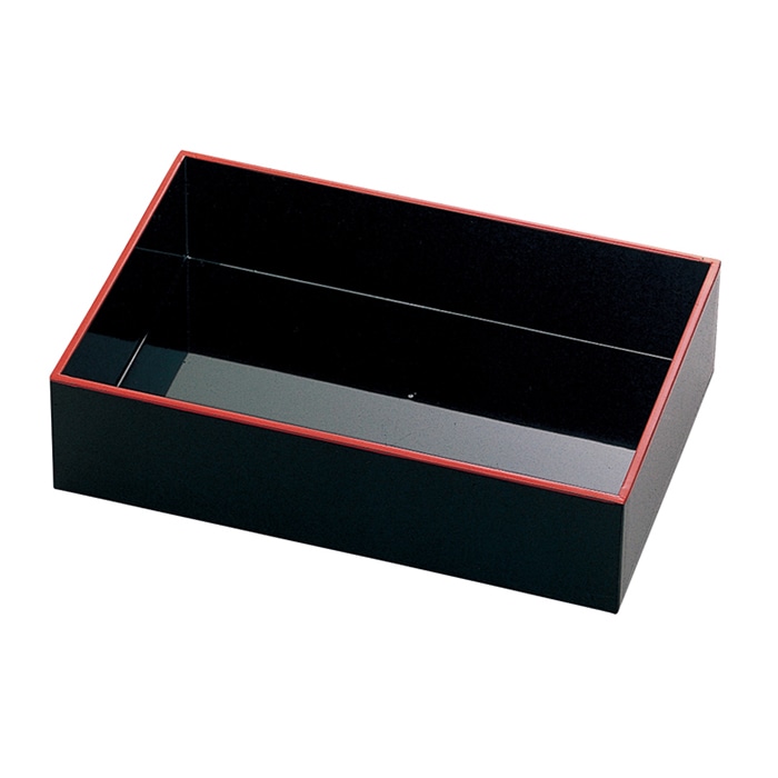 福井クラフト 尺7寸長手松花堂用 マルチボックス4B 内外黒天朱 21014040 1個(ご注文単位1個)【直送品】