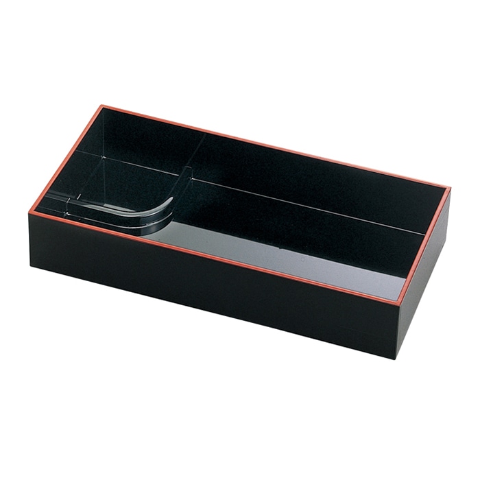 福井クラフト 松花堂 マルチBOX5B 内外黒塗天朱 21014050 1個(ご注文単位1個)【直送品】