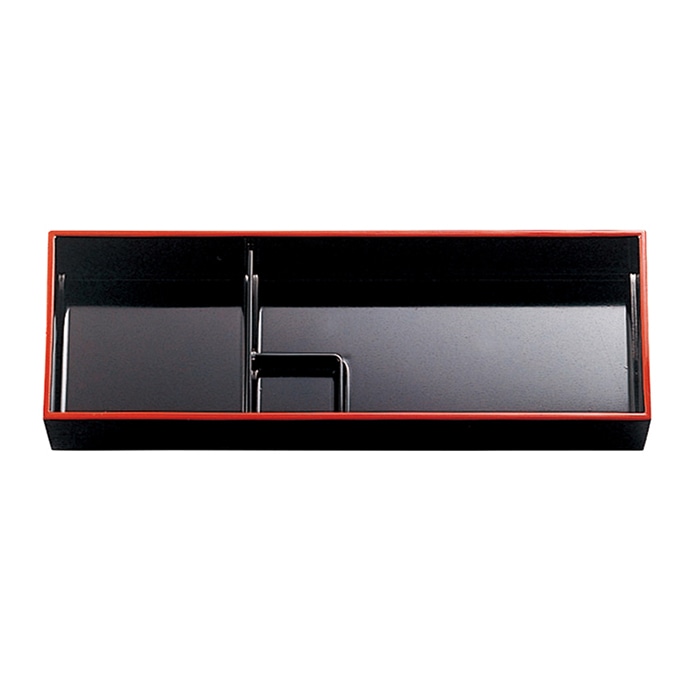 福井クラフト 尺1松寿弁当 タレ付仕切親 黒天朱 内黒 21042190 1個(ご注文単位1個)【直送品】