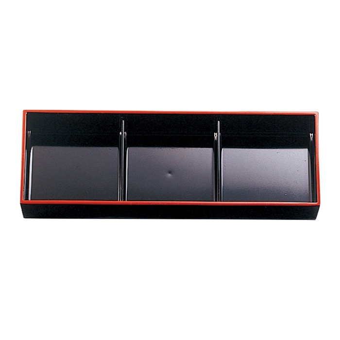 福井クラフト 尺1松寿弁当 三ッ切親 黒天朱 内黒 21042200 1個(ご注文単位1個)【直送品】