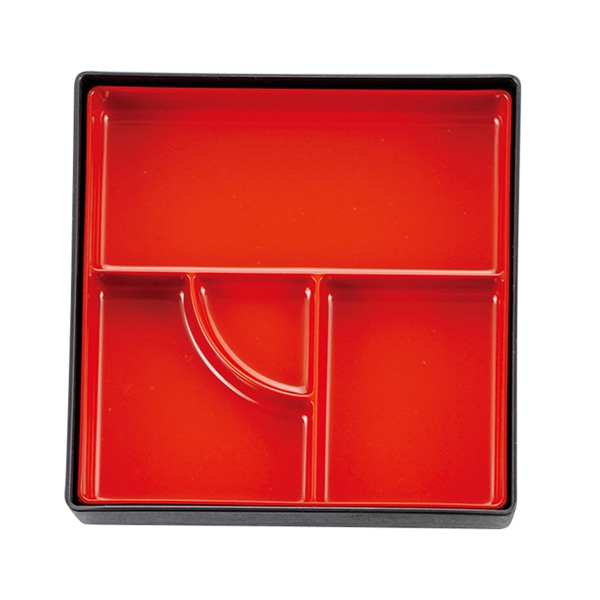 福井クラフト 7寸角木目松花堂用仕切 朱 21065023 1個（ご注文単位1個）【直送品】