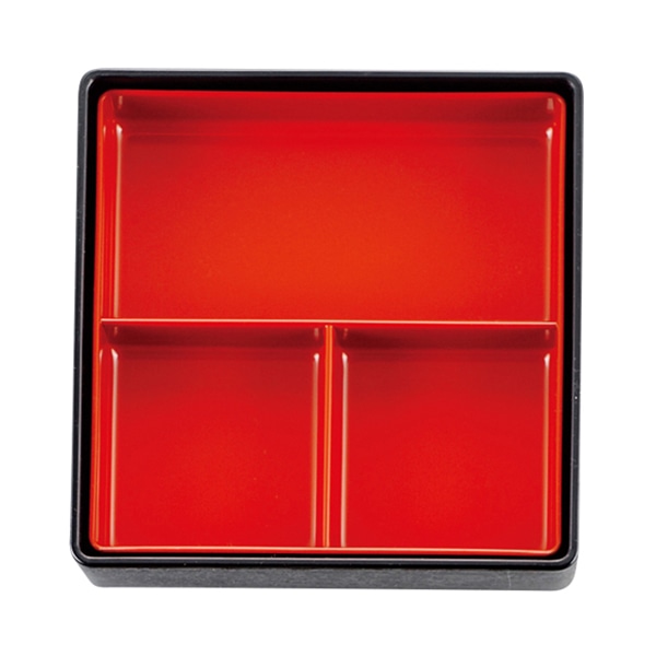 福井クラフト 5.5寸角木目松花堂用仕切 朱 21065033 1個（ご注文単位1個）【直送品】