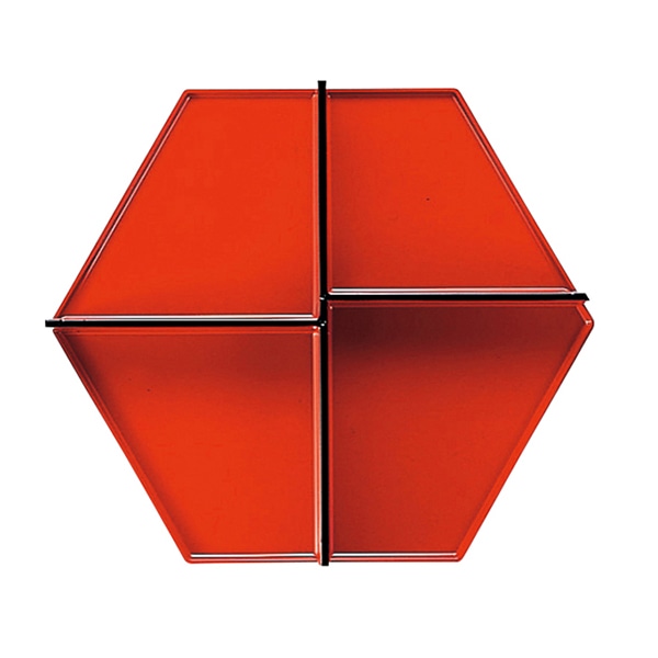 福井クラフト 新8寸六角布目弁当用 仕切 朱天黒 21076093 1個(ご注文単位1個)【直送品】