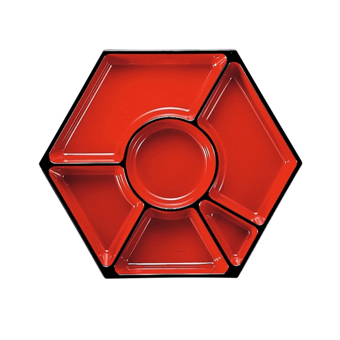 福井クラフト 新尺0寸六角布目弁当用仕切 内朱天黒 21076103 1個（ご注文単位1個）【直送品】