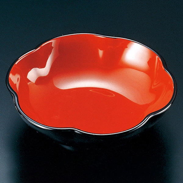 福井クラフト 松花堂用小鉢　耐熱花鉢 黒内朱 22000300 1個（ご注文単位1個）【直送品】