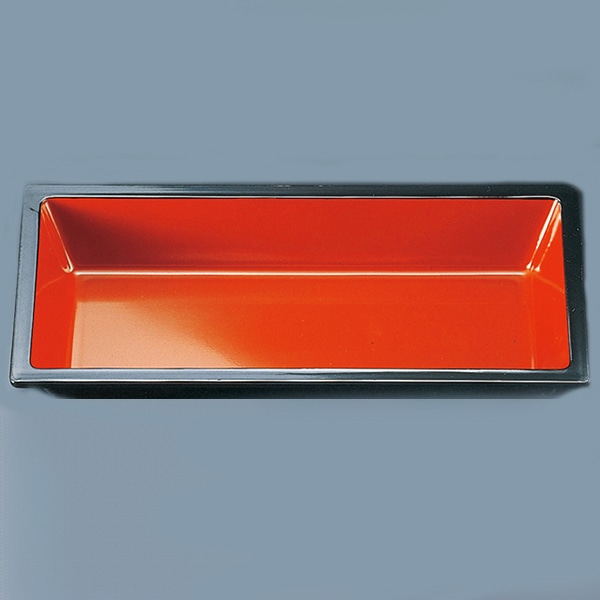 福井クラフト 松花堂　長手角鉢 朱天黒 22000640 1個（ご注文単位1個）【直送品】