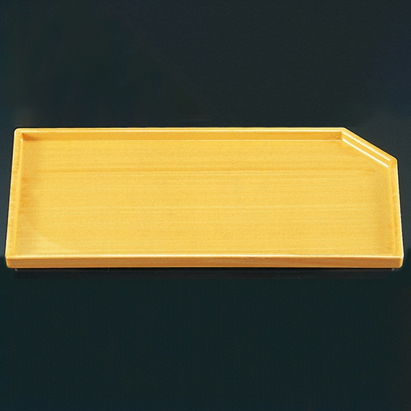 福井クラフト 松花堂　隅切長手皿 白木 22000700 1個（ご注文単位1個）【直送品】