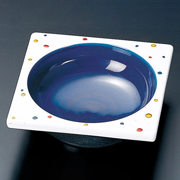 福井クラフト 松花堂用小鉢　満月角鉢 水玉 22001130 1個（ご注文単位1個）【直送品】