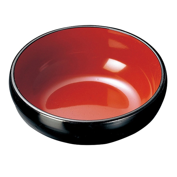 福井クラフト 松花堂用小鉢　3.8寸丸鉢 黒内朱 22001230 1個（ご注文単位1個）【直送品】