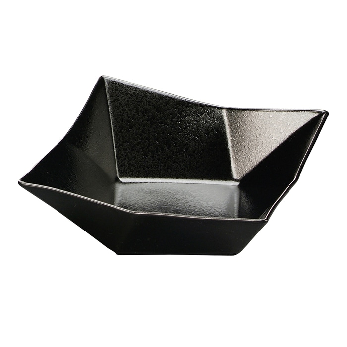 福井クラフト 盛器　7寸折紙鉢　深 黒クリアータタキ 22030990 1個（ご注文単位1個）【直送品】