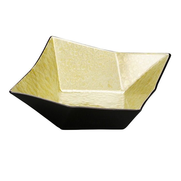 福井クラフト 盛器　7寸折紙鉢　深 イエローアクア 22031020 1個（ご注文単位1個）【直送品】