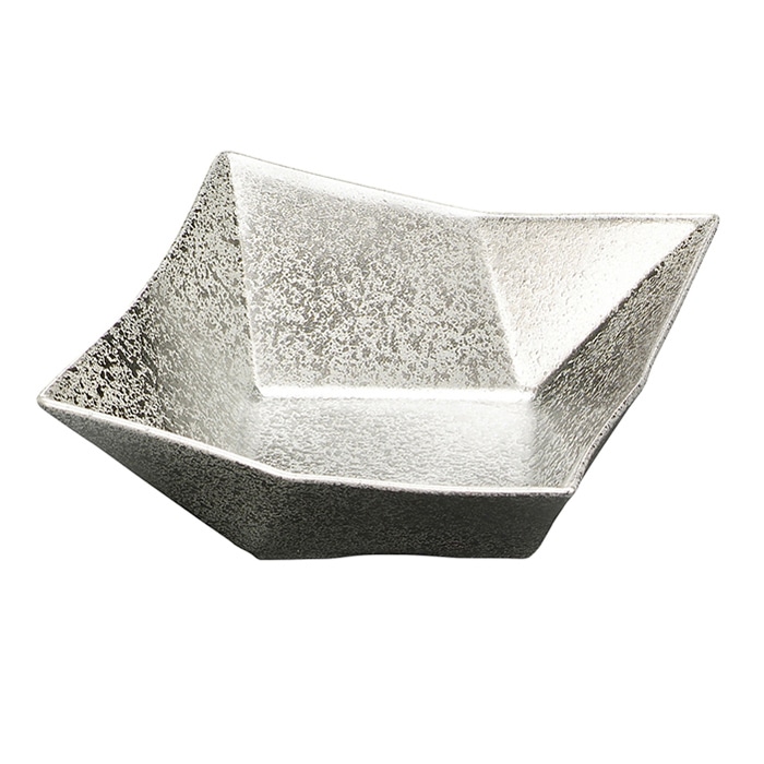 福井クラフト 盛器　7寸折紙鉢　深 オール銀タタキ 22031030 1個（ご注文単位1個）【直送品】