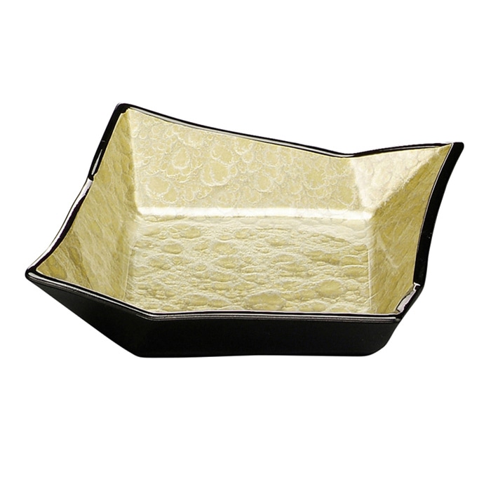 福井クラフト 盛器　5.2寸折紙鉢　浅 イエローアクア 22031080 1個（ご注文単位1個）【直送品】