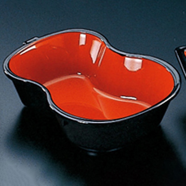 福井クラフト 尺1寸松花堂用　ひょうたん鉢 内朱天黒 22060690 1個（ご注文単位1個）【直送品】