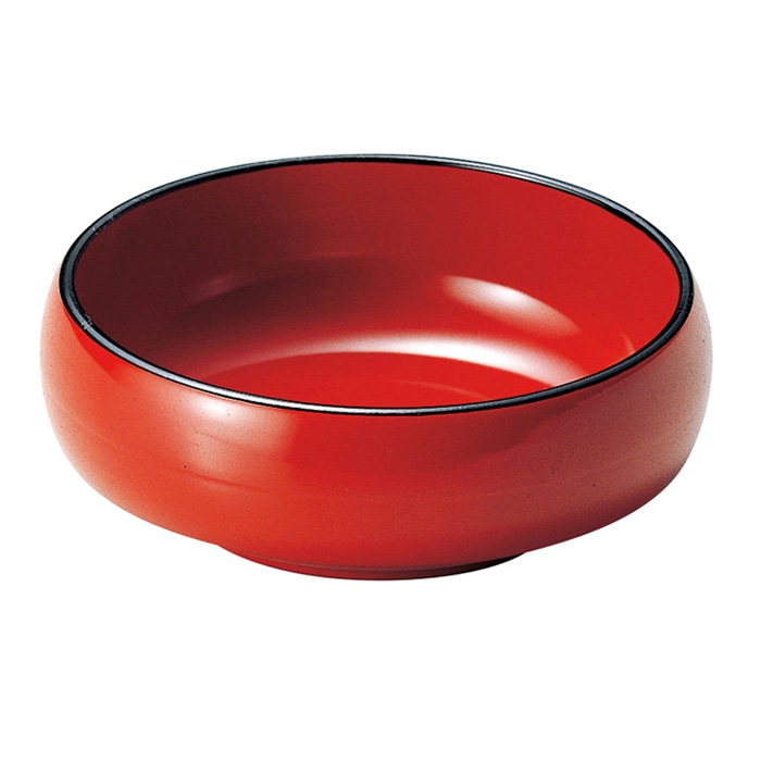 福井クラフト 松花堂用小鉢　DX丸鉢 朱天黒 22210310 1個（ご注文単位1個）【直送品】