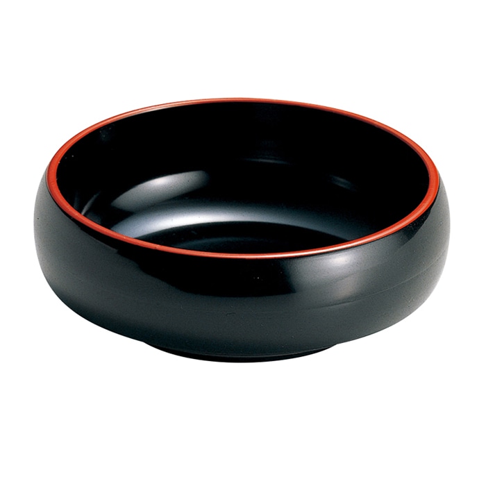 福井クラフト 松花堂用小鉢　DX丸鉢 黒天朱 22210320 1個（ご注文単位1個）【直送品】