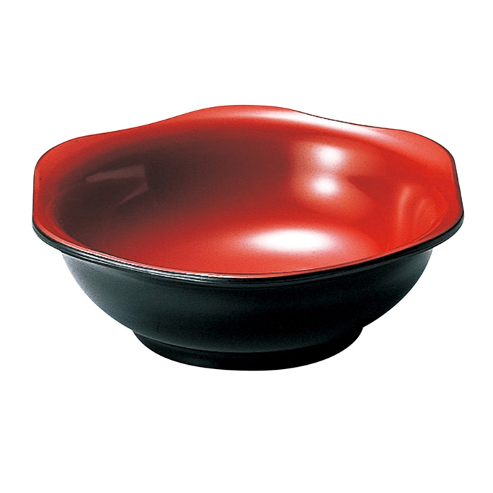 福井クラフト 六角鉢 黒内朱 22210330 1個（ご注文単位1個）【直送品】