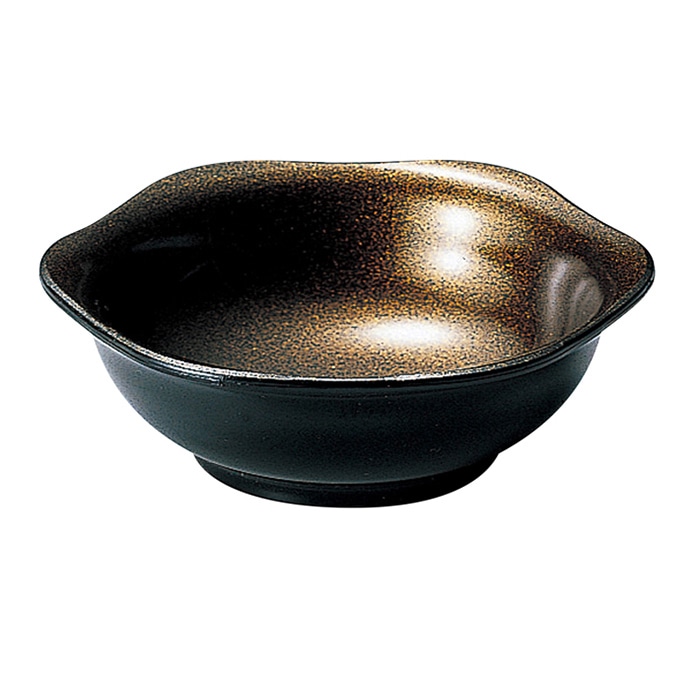 福井クラフト 六角鉢 梨地裏黒 22210340 1個（ご注文単位1個）【直送品】