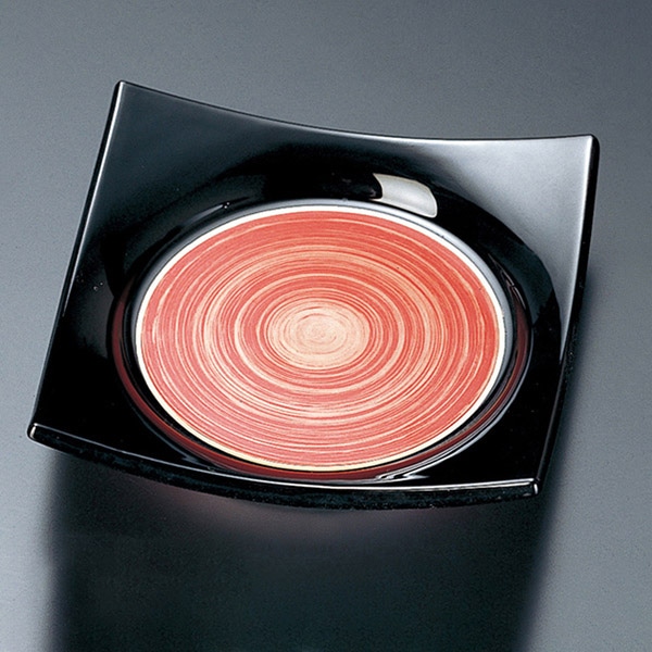 福井クラフト 松花堂用小皿　四方角皿 金渦 22911100 1個（ご注文単位1個）【直送品】