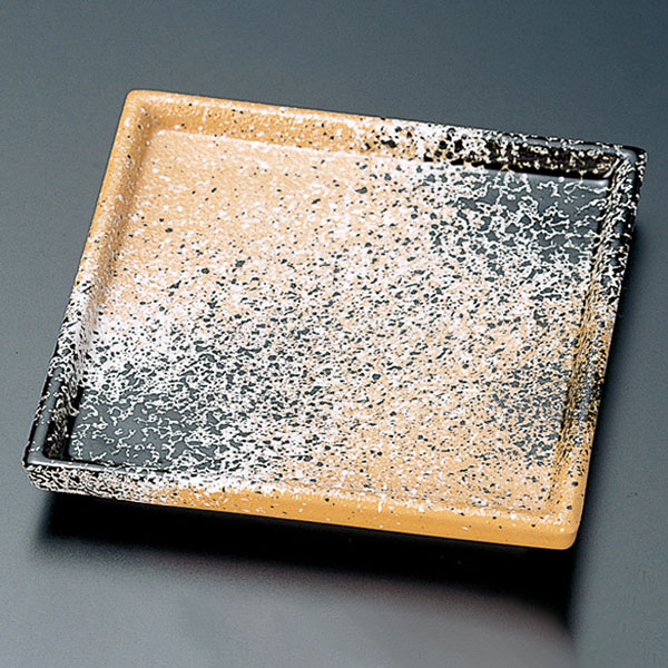 福井クラフト 松花堂用小皿　正角皿 灰釉 22911160 1個（ご注文単位1個）【直送品】