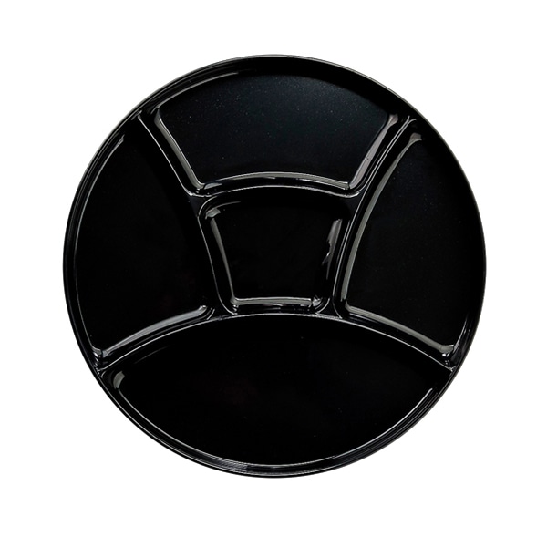 福井クラフト 9.5寸満月弁当用　銭型仕切 黒 24013750 1個（ご注文単位1個）【直送品】