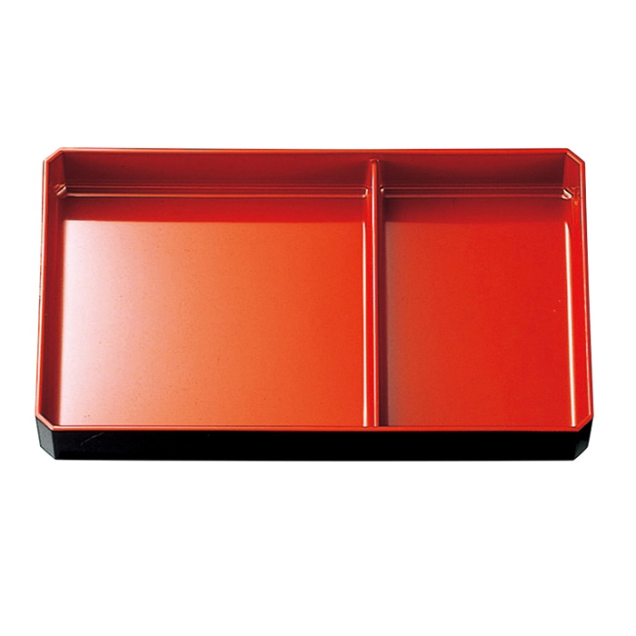 福井クラフト 錦弁当・源氏弁当用二ツ仕切　B 内朱 24021760 1個（ご注文単位1個）【直送品】