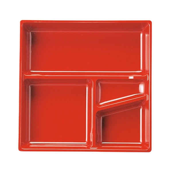 福井クラフト 8寸角弁当用　幕の内仕切 朱 24051413 1個（ご注文単位1個）【直送品】