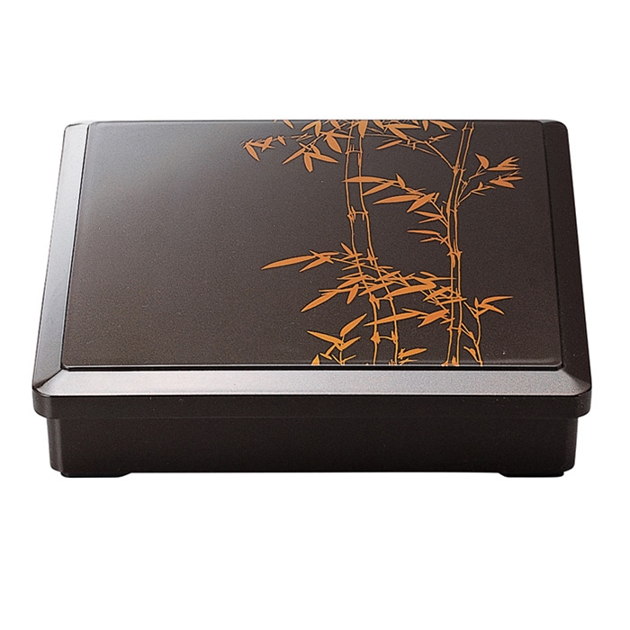 福井クラフト DX尺0寸角寸弁当　蓋親 梨地竹　内黒 24062615 1個（ご注文単位1個）【直送品】