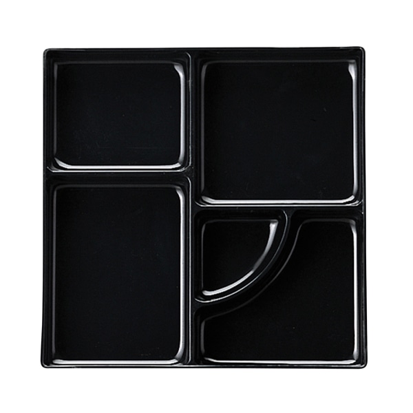 福井クラフト 8寸角弁当用　幕の内仕切 黒OM 24063133 1個（ご注文単位1個）【直送品】