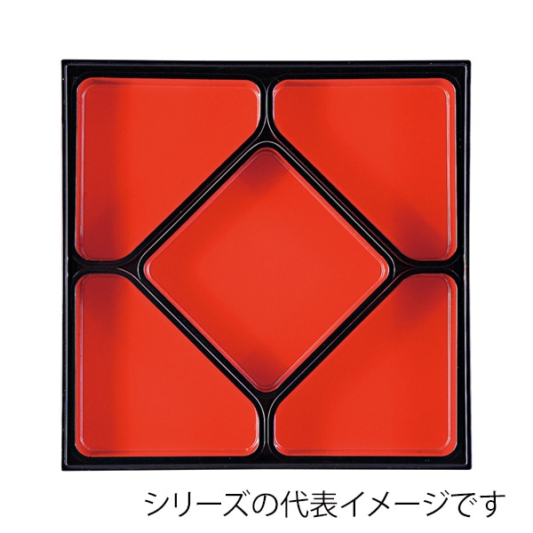 福井クラフト 尺0寸千筋重角用　四角仕切 内朱天黒 24233770 1個（ご注文単位1個）【直送品】