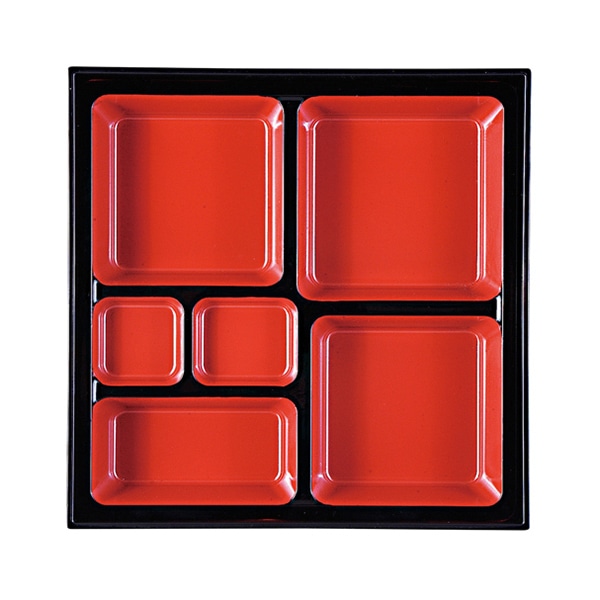 福井クラフト 9.5寸千筋重用　幕の内仕切 内朱天黒 24233780 1個（ご注文単位1個）【直送品】