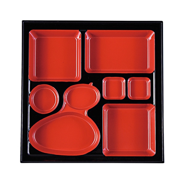 福井クラフト 尺0寸千筋重角用 幕の内仕切 内朱天黒 24233790 1個(ご注文単位1個)【直送品】