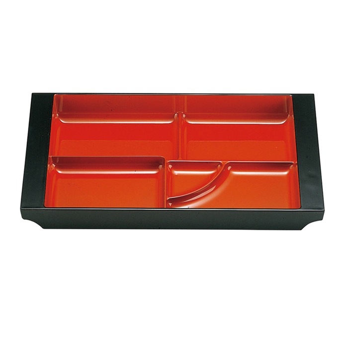 福井クラフト 舟型ランチプレート 内朱渕黒 25070910 1個（ご注文単位1個）【直送品】